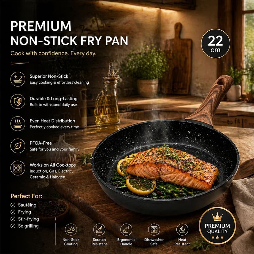Granite Fry Pan 22cm