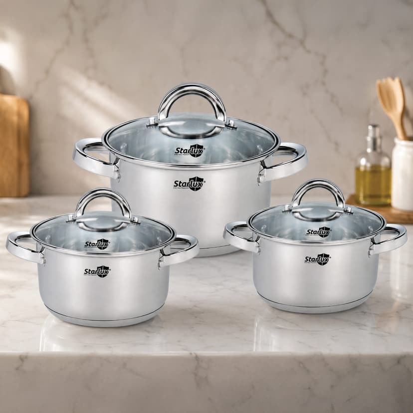 Stainless Steel Cookware Set 3 Piece