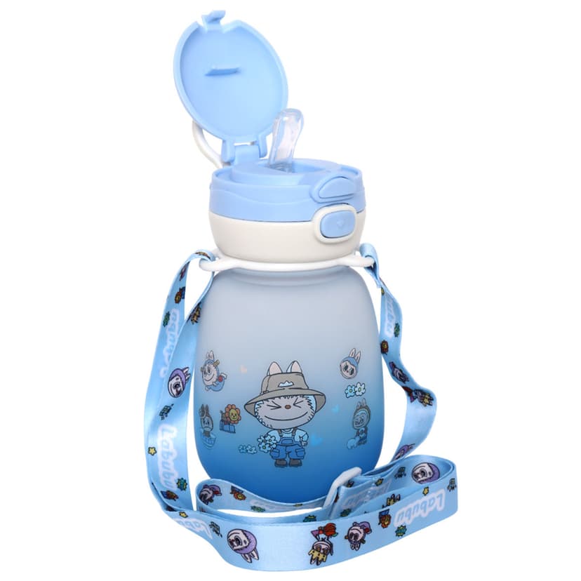 Labubu Water Bottle with Carrying Neck Strap