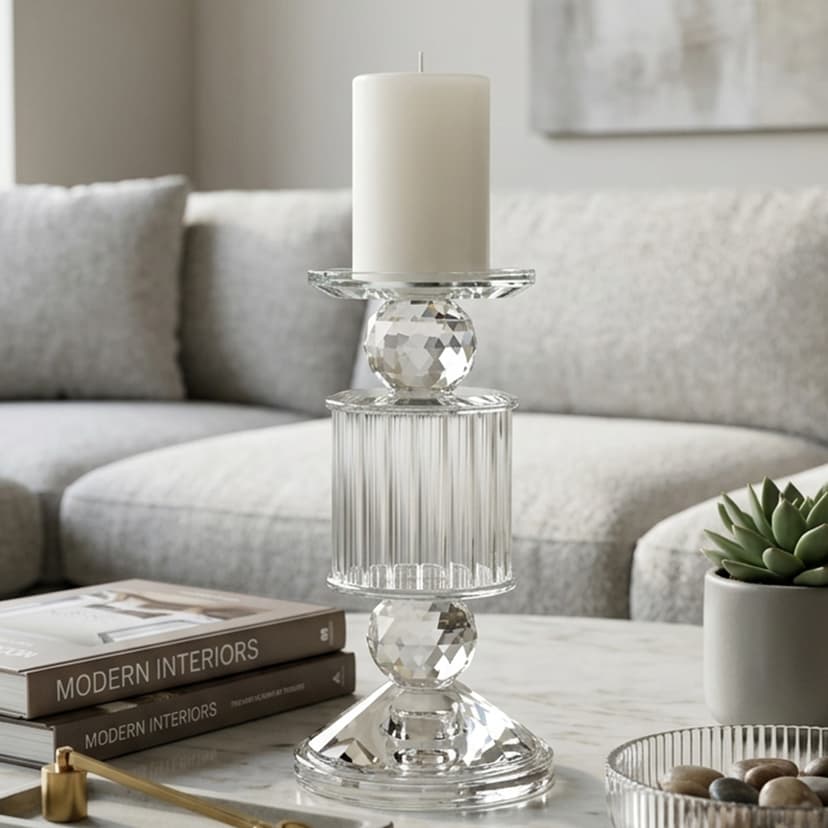 Glass Candle Holder