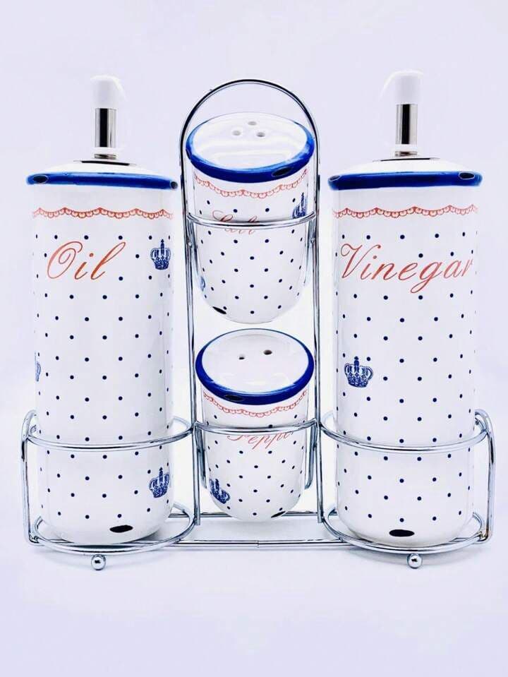 Ceramic Oil & Vinegar Bottle Set