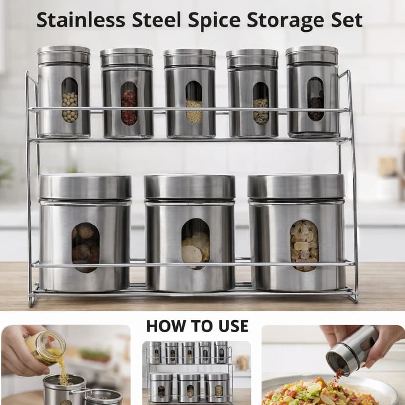 Steel Spice Set
