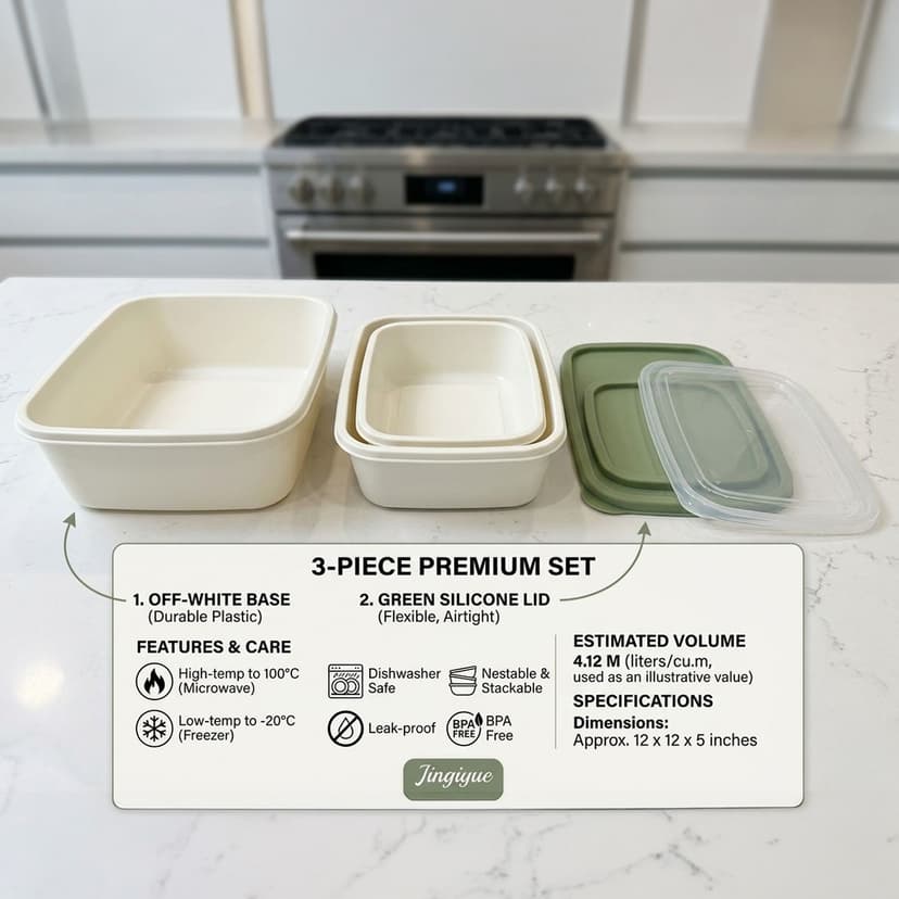 Food Container Set 3 Piece
