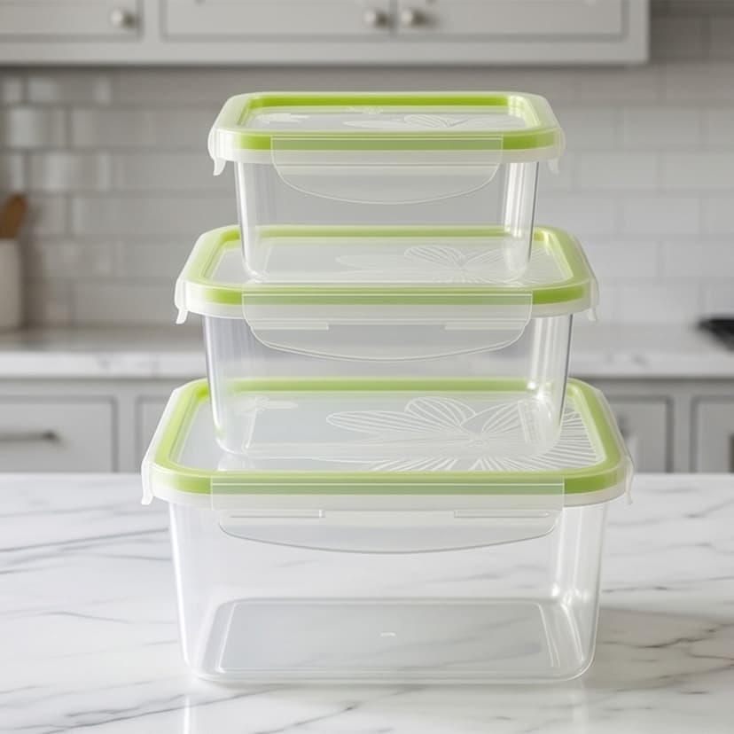 Plastic Container Set 3 Piece