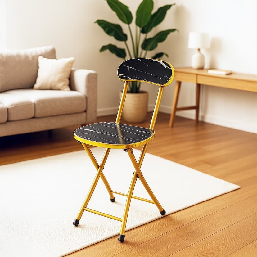 Black Wooden Folding Chair