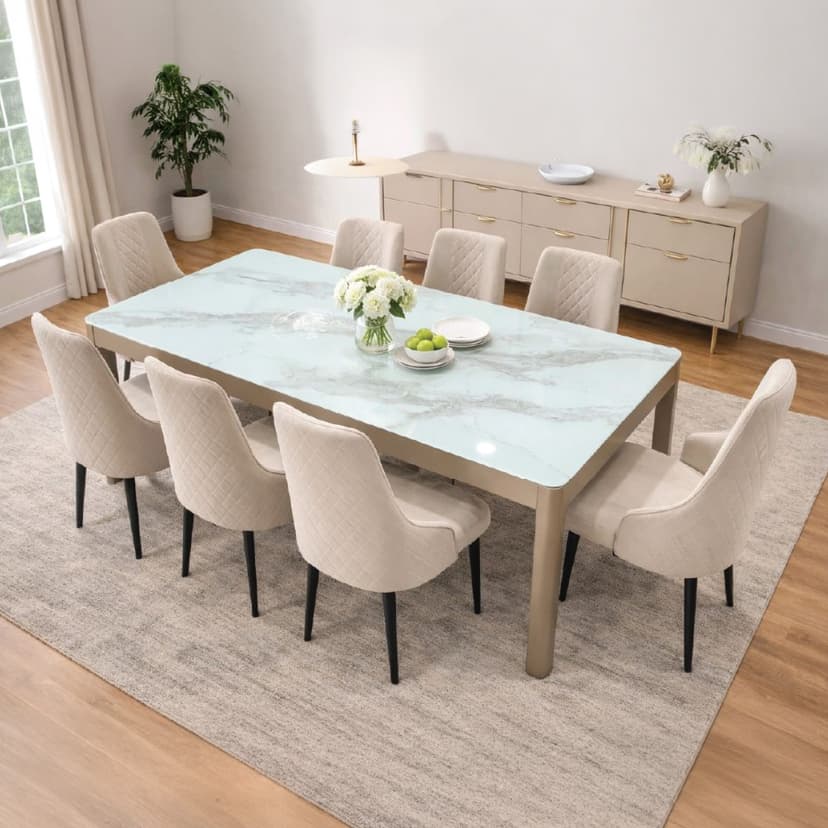 Dining Table Set with 8 Chairs