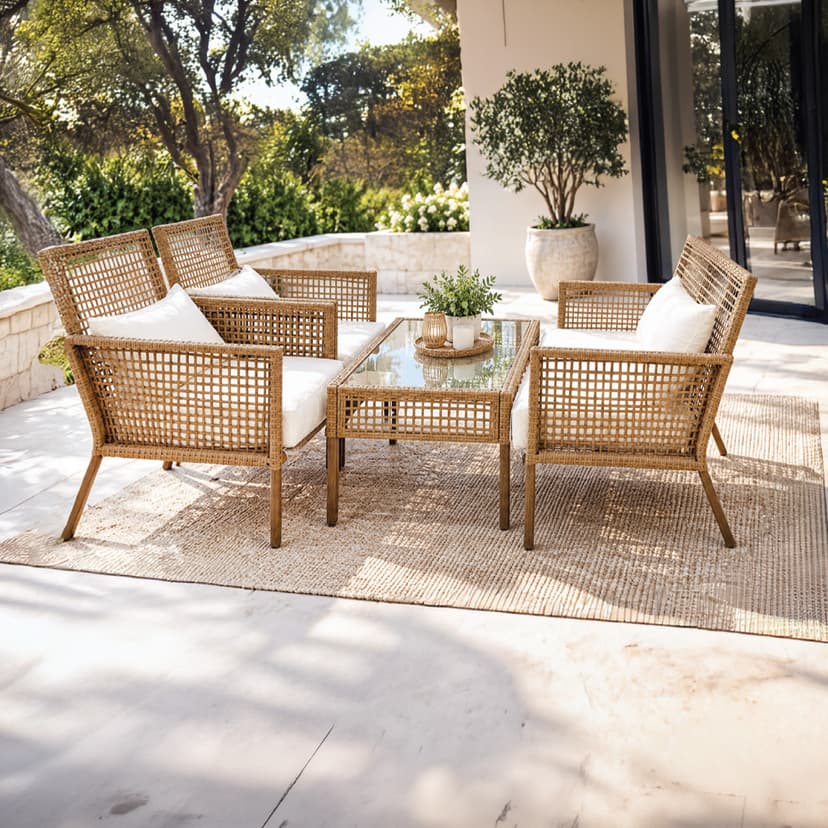 Bamboo Sofa Set 2+1+1