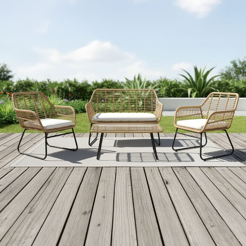 Bamboo Sofa Set 3+1+1