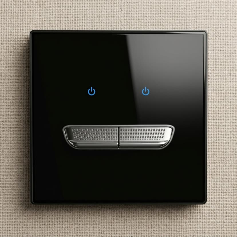 2 Gang 1 Way Plate Switch