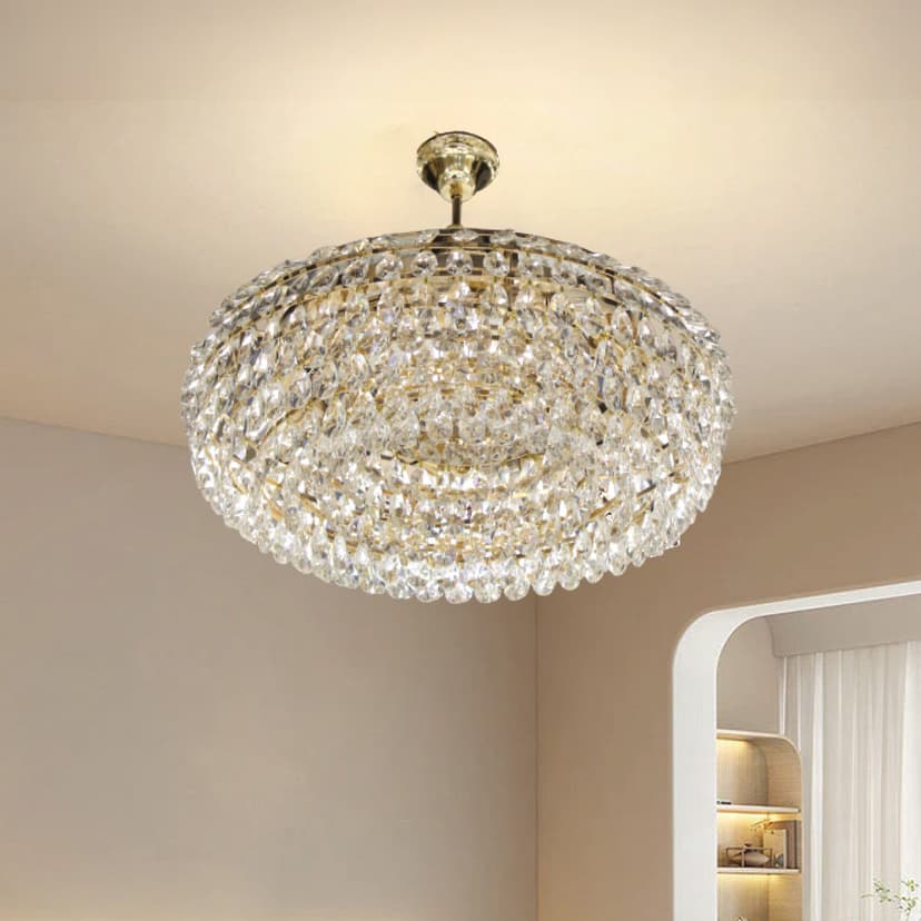 Golden Crystal Hanging Light