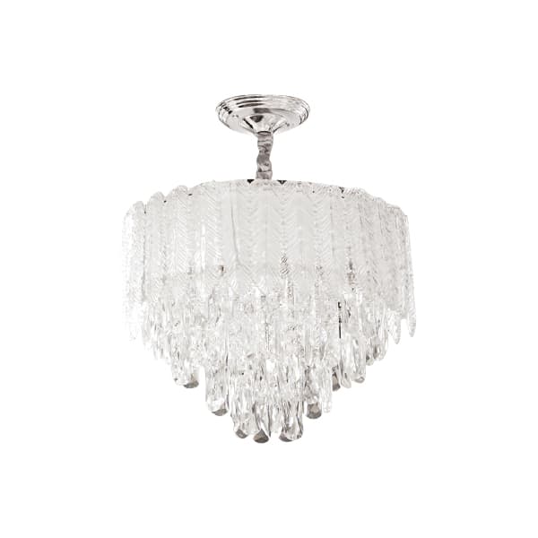 Silver Crystal Hanging Light