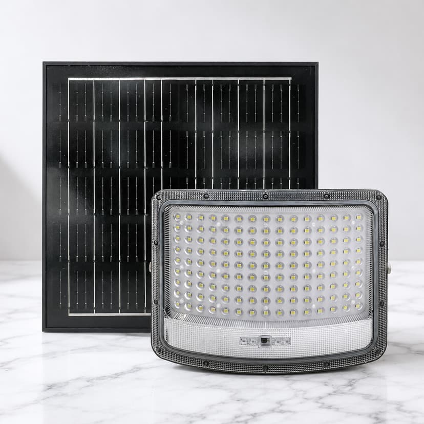 Rechargeable LED Solar Flood Light Cool White 6500K 200W