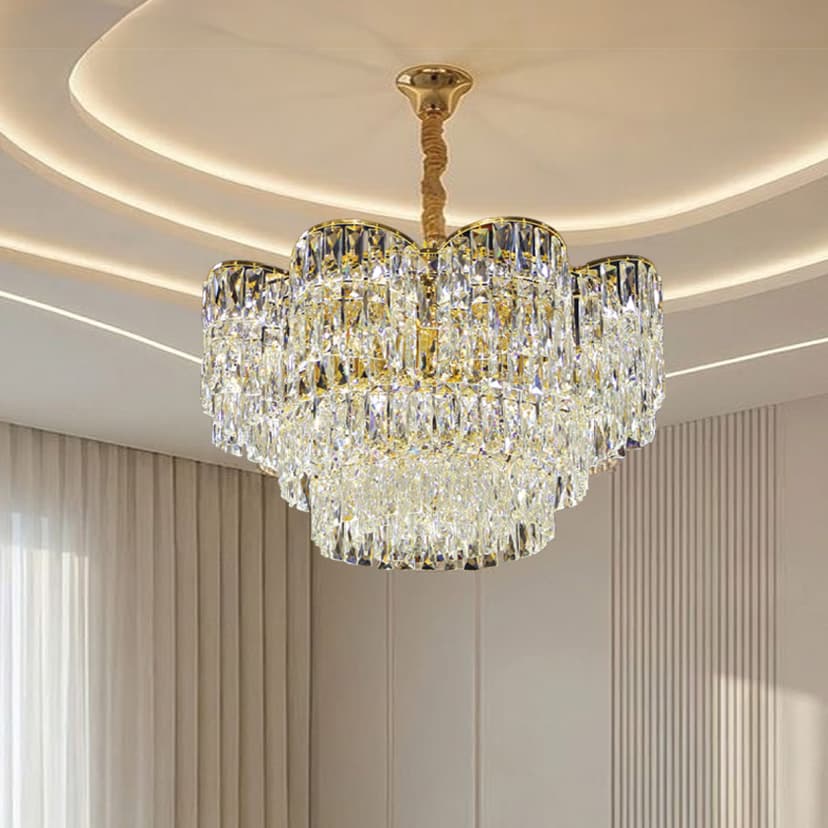 Golden Crystal Hanging Light