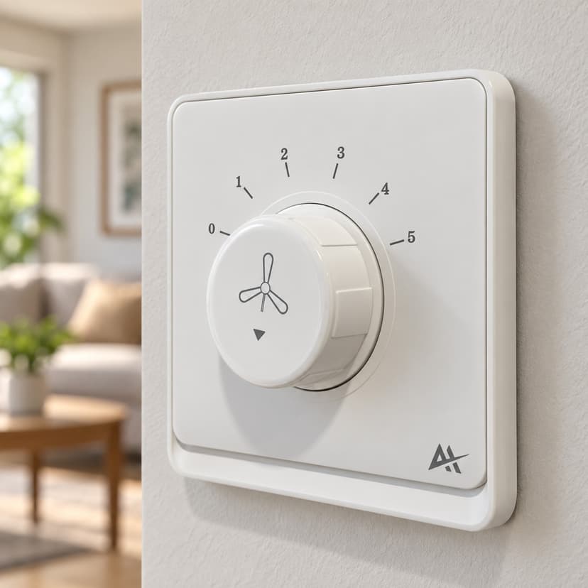 Rotary Dial Fan Speed Switch White