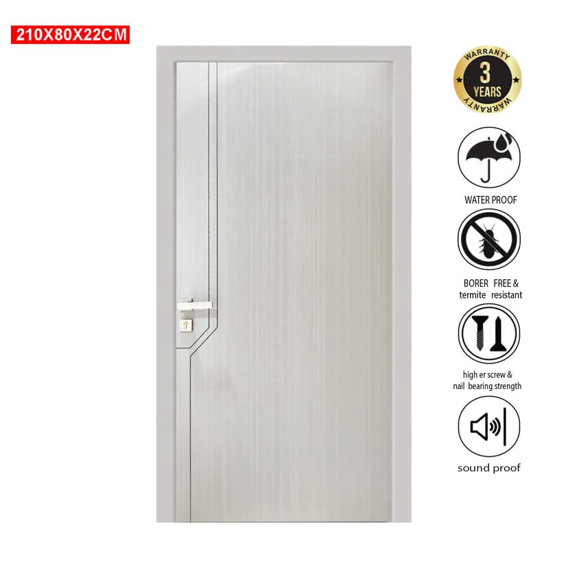 WPC Door with Frame 2100x780x220mm