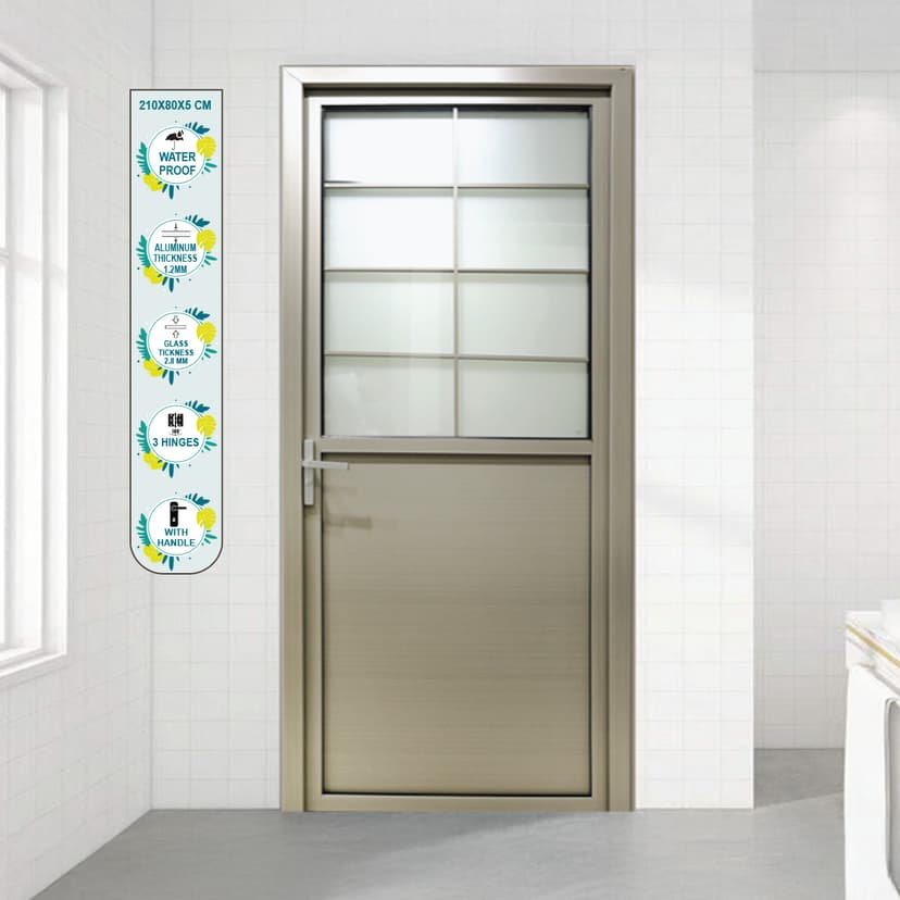 Aluminum Glass Door 80x210