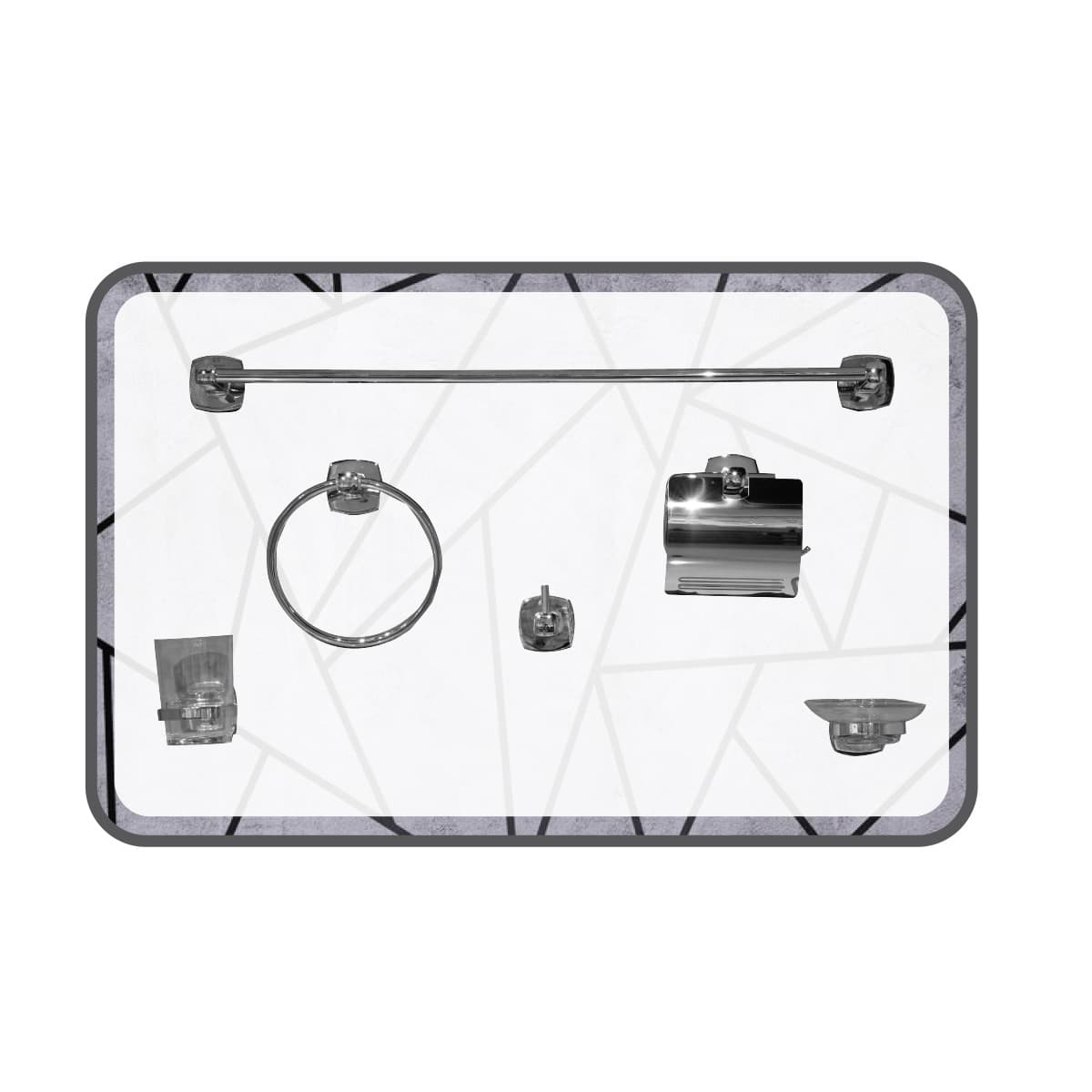 Modern Bathroom Accessories 6 Pieces
