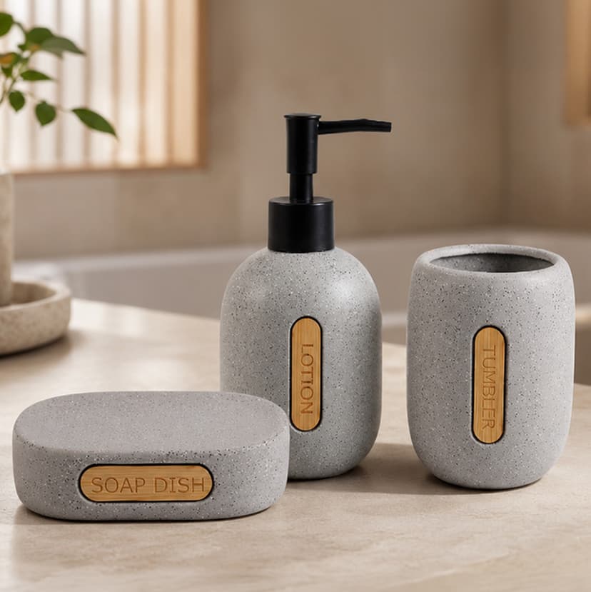 Ceramic Bathroom Set 3 Piece