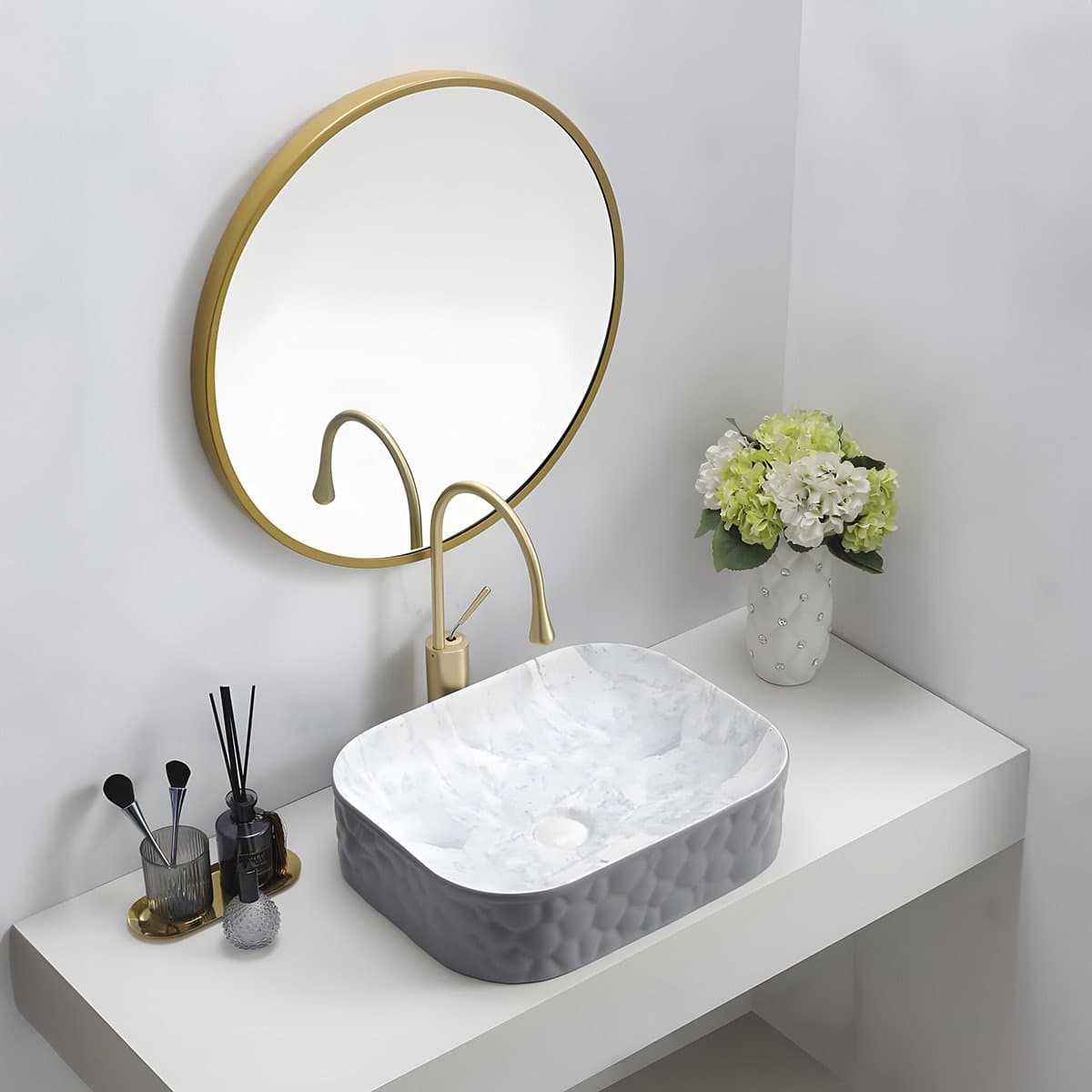 Countertop Wash Basin Matt Grey