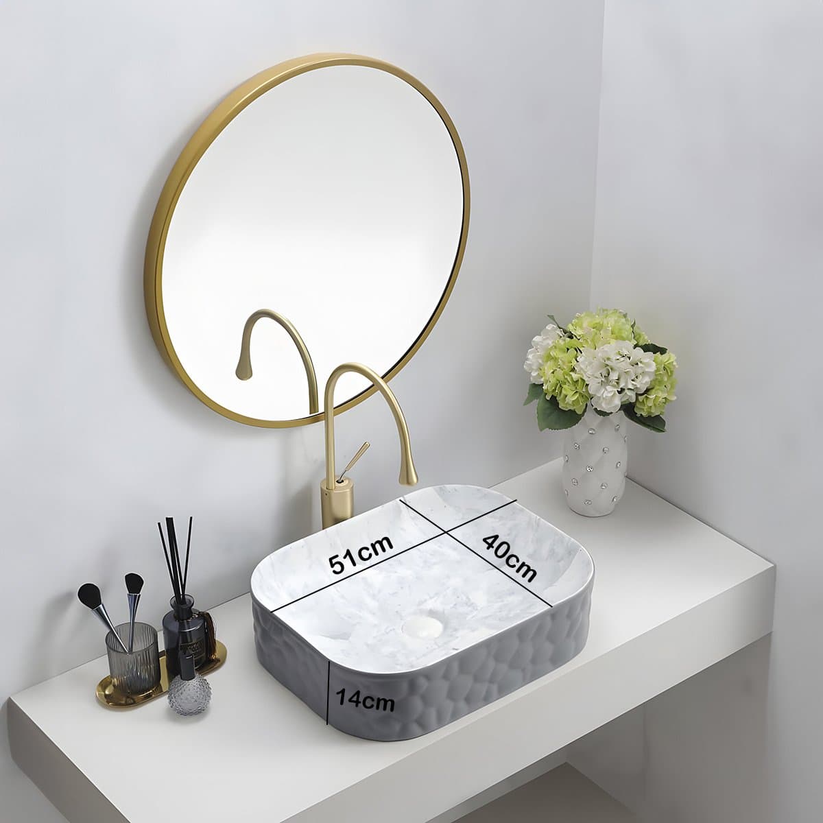 Countertop Wash Basin Matt Grey