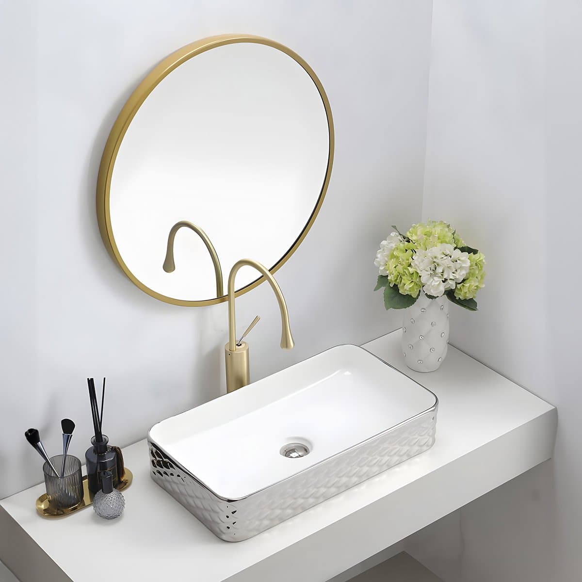 Countertop Wash Basin Gloss White