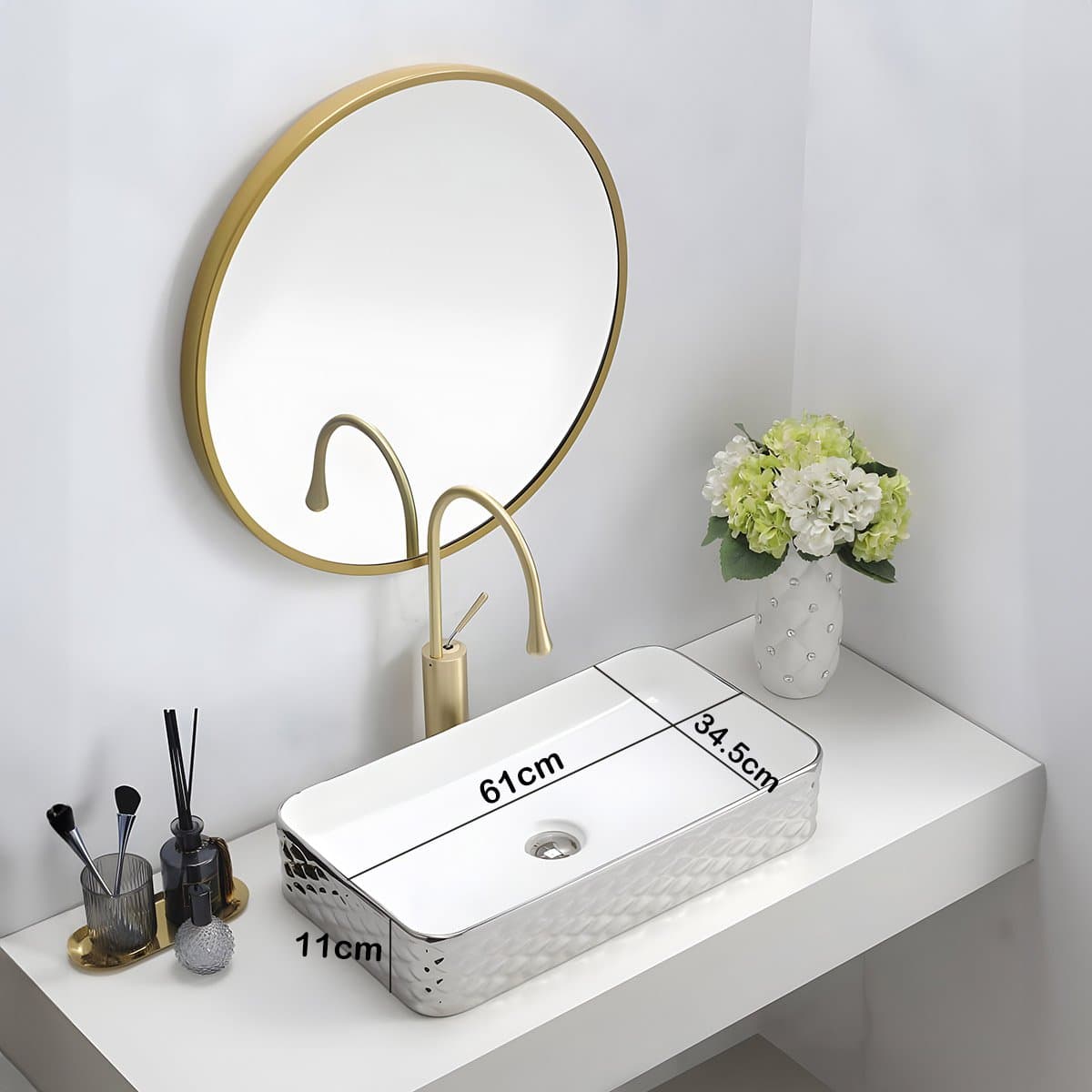 Countertop Wash Basin Gloss White