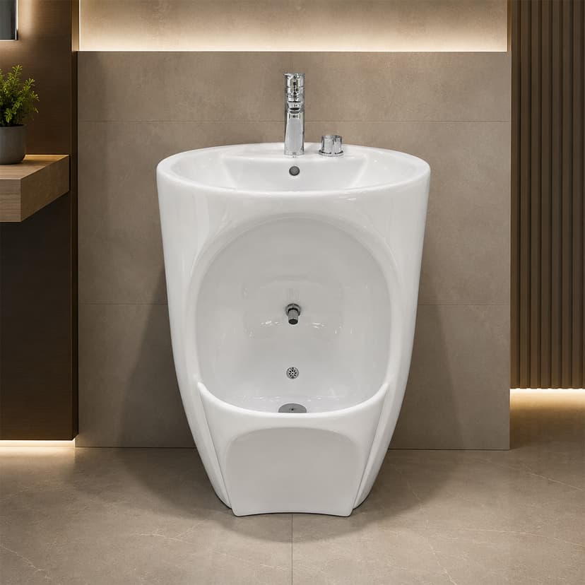 White Freestanding Basin