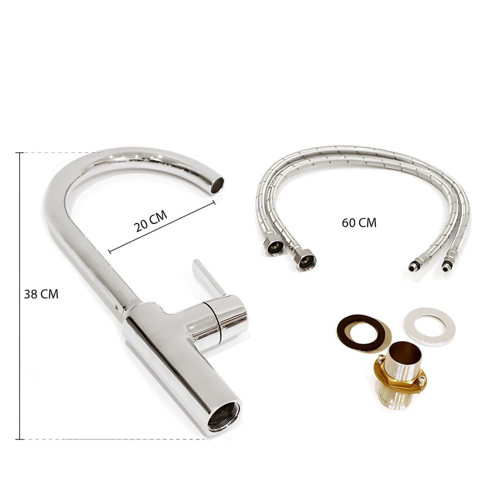 Brass Kitchen Mixer W/Hose