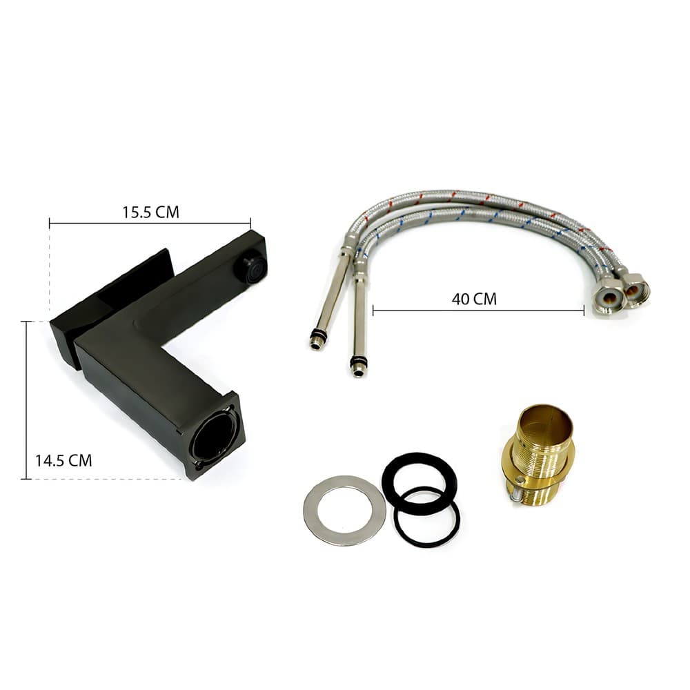 Brass Modern Basin Mixer W/Hos
