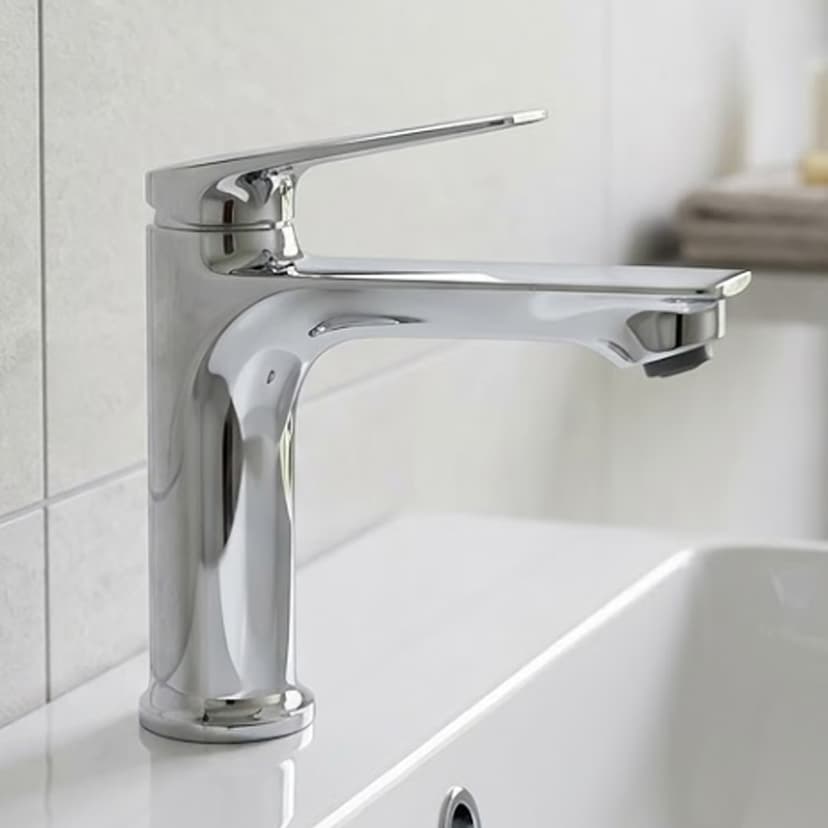 Modern Brass Basin Mixer Chrome