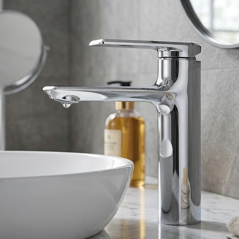 Modern Brass Basin Mixer Chrome