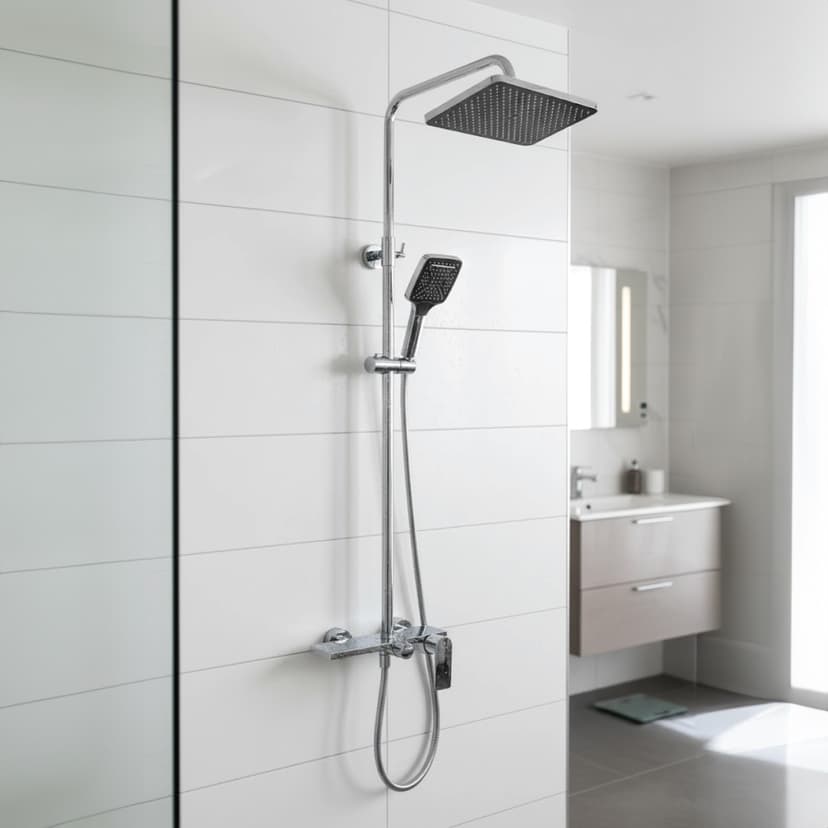 Chrome Modern Brass Shower Column