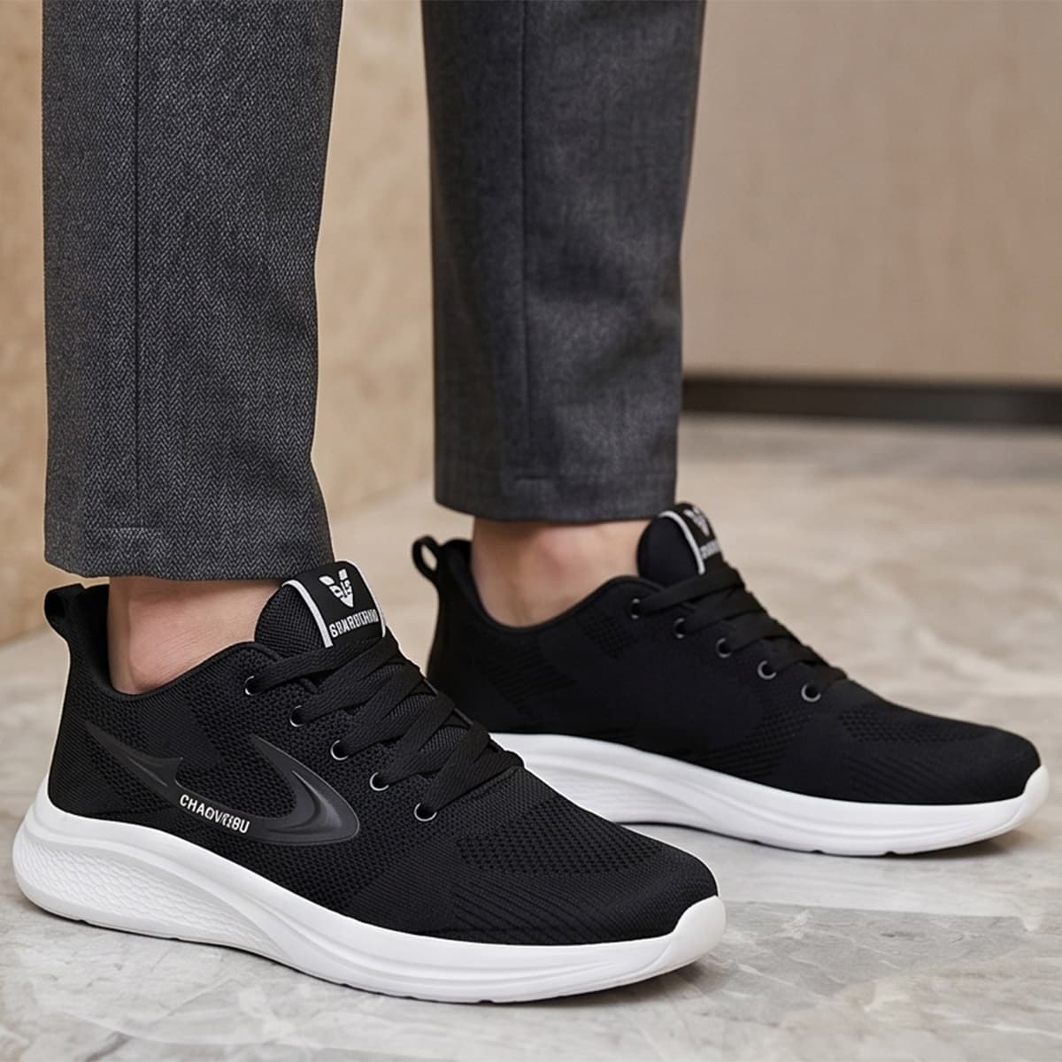 Men Sports Shoes with Lace