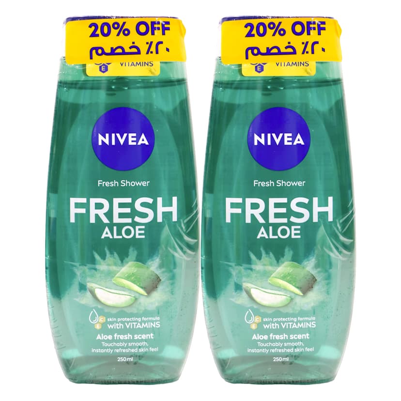 NIVEA Fresh Shower Aloe 2x150ml