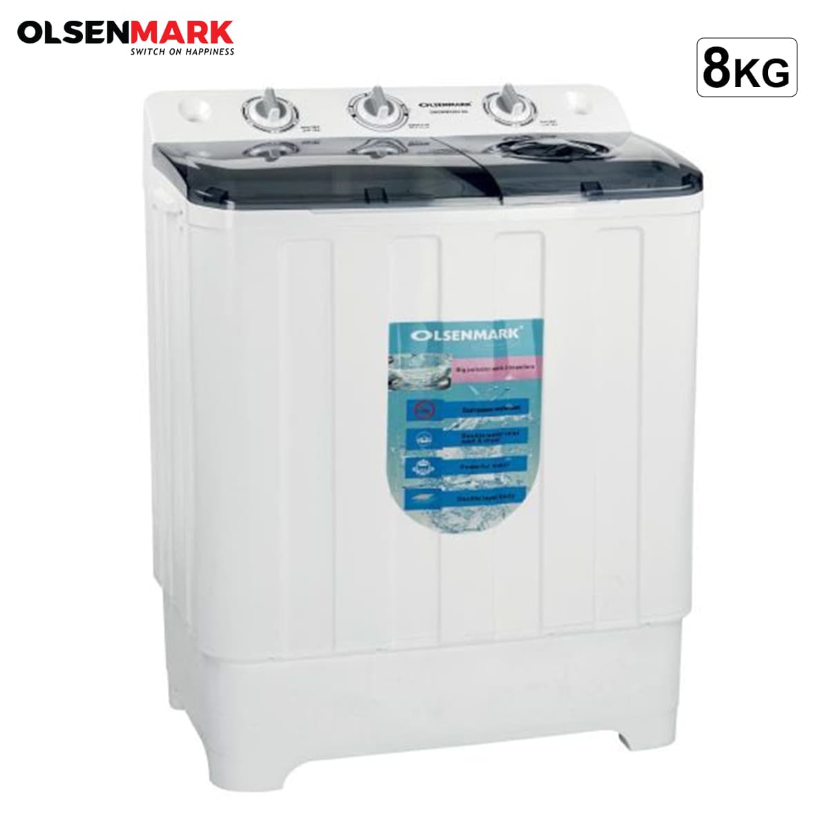 Olsenmark Semi Automatic Washing Machine 7.5Kg OMSWM5504-8K