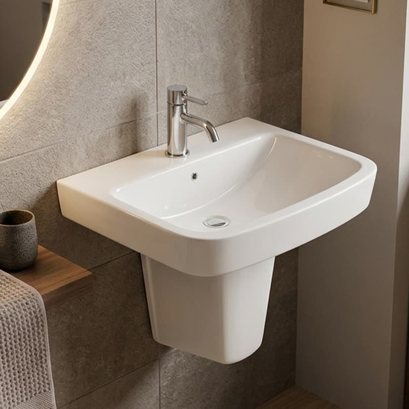 Altis Wash Basin with Half Pedestal