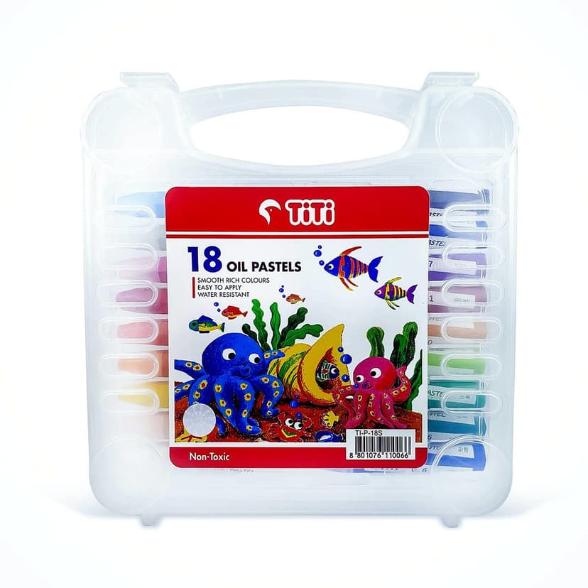 Titi Oil Pastel Set 18 Colors with PP Case