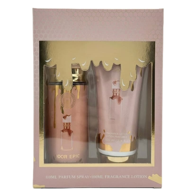 Odor Epic Parfum Spray and Fragrance Lotion Set for Women 110ml 100ml