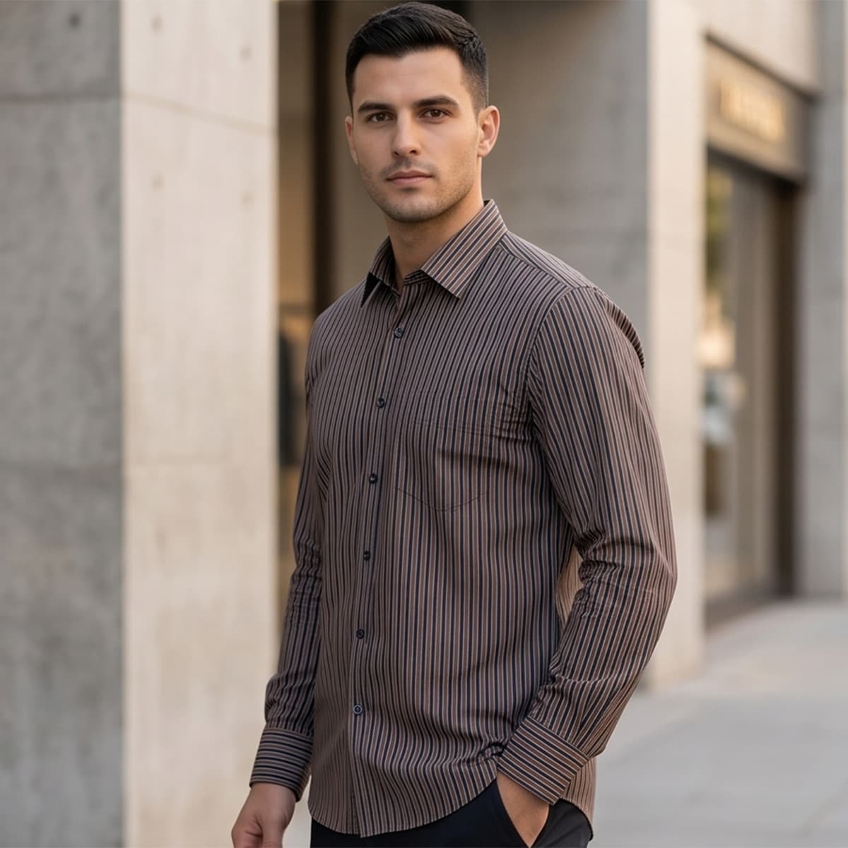 Men Printed Formal Shirt
