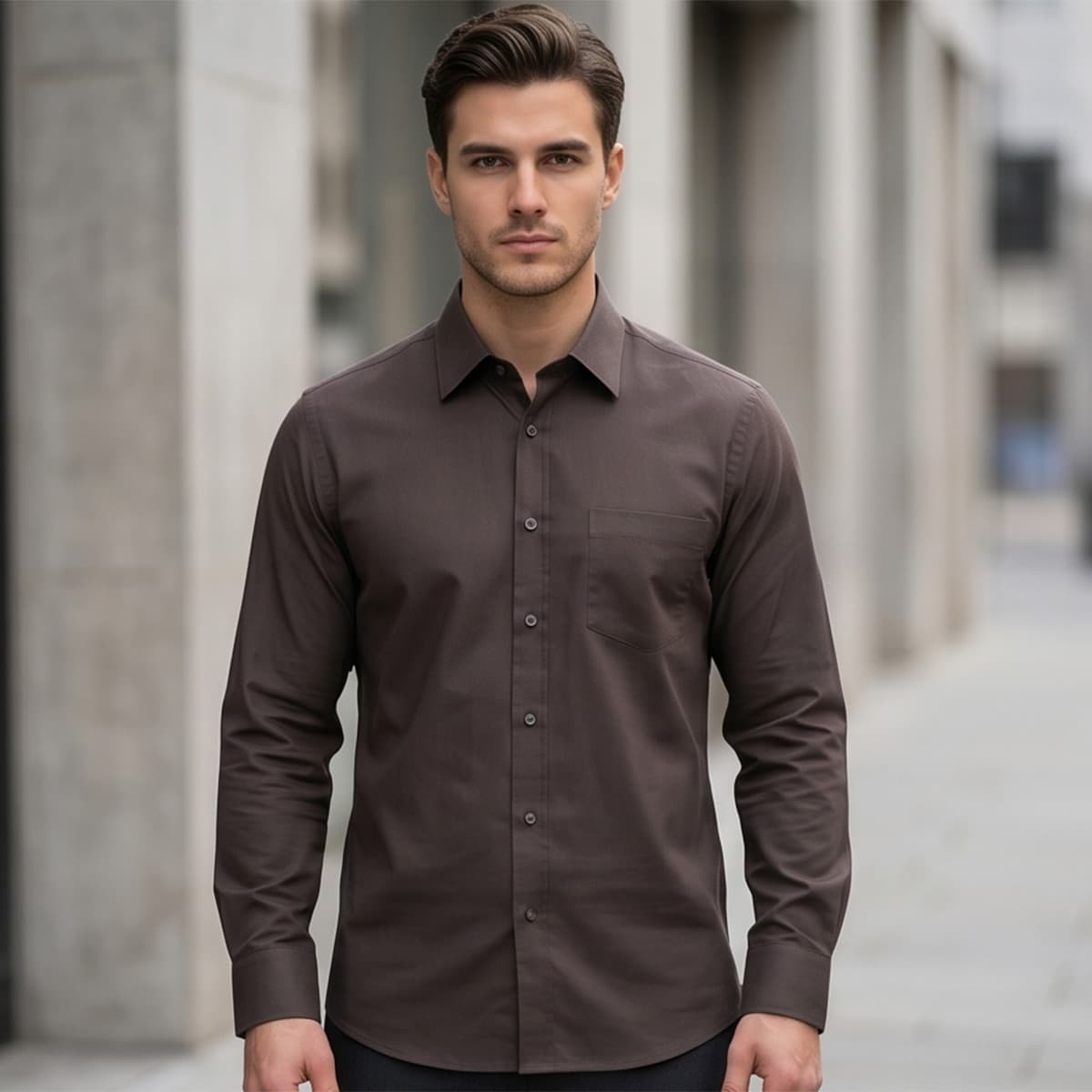 Men Plain Formal Shirt