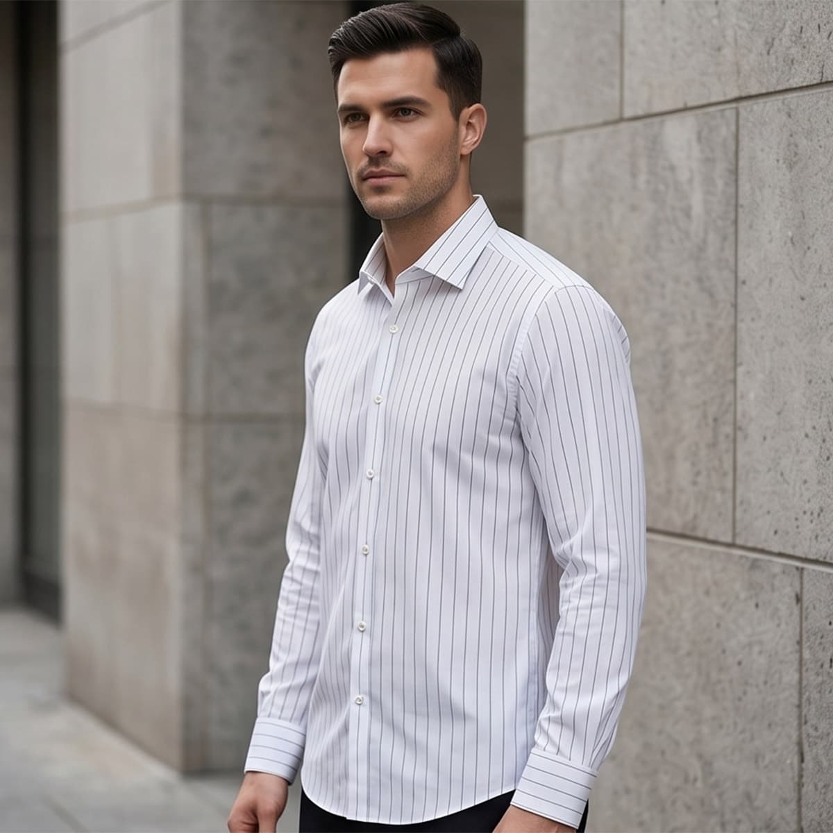 Men Printed Formal Shirt Long Sleeve