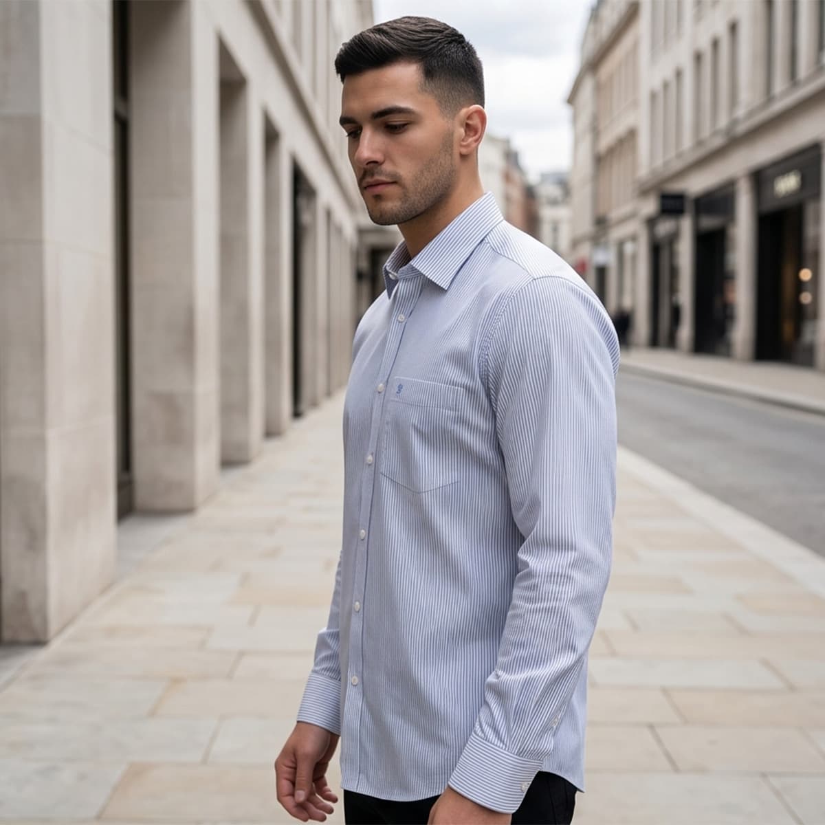 Men Printed Formal Shirt Long Sleeve