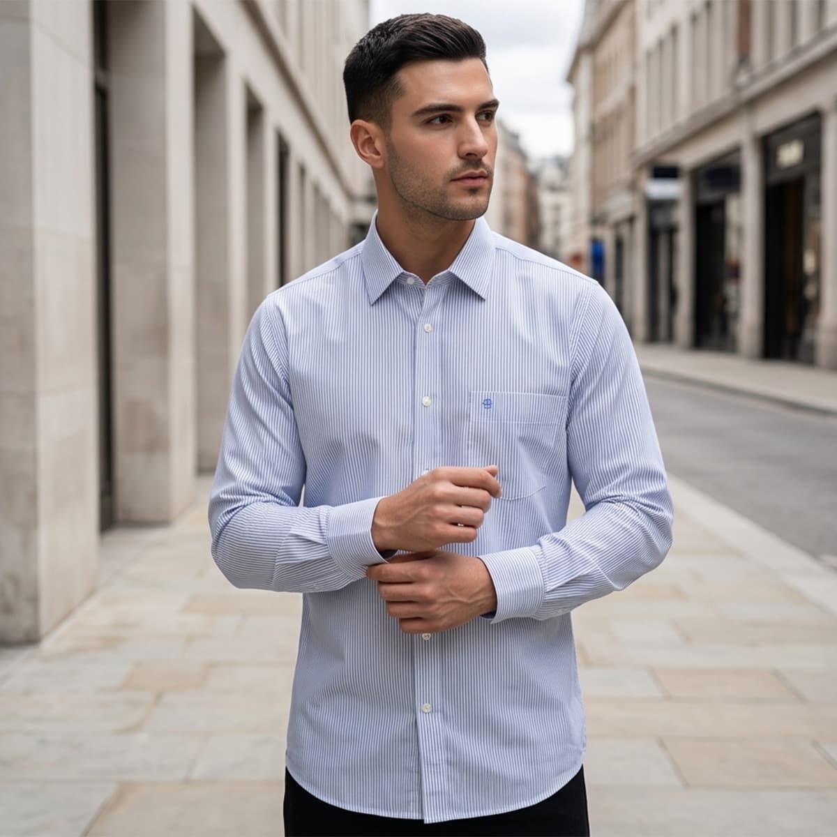 Men Printed Formal Shirt Long Sleeve