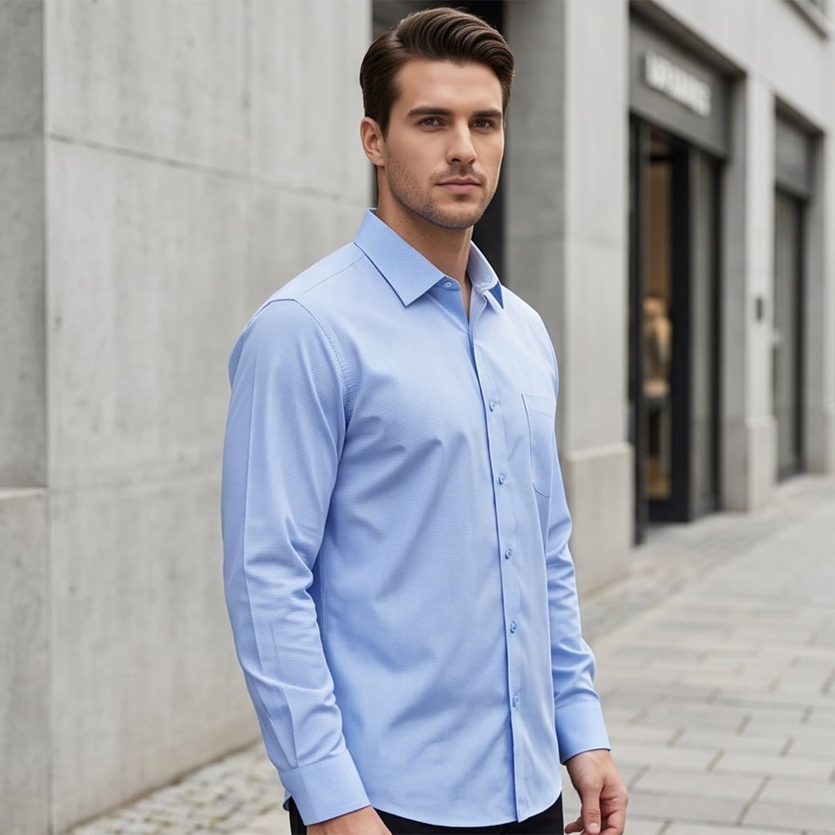 Men Plus Size Formal Shirt