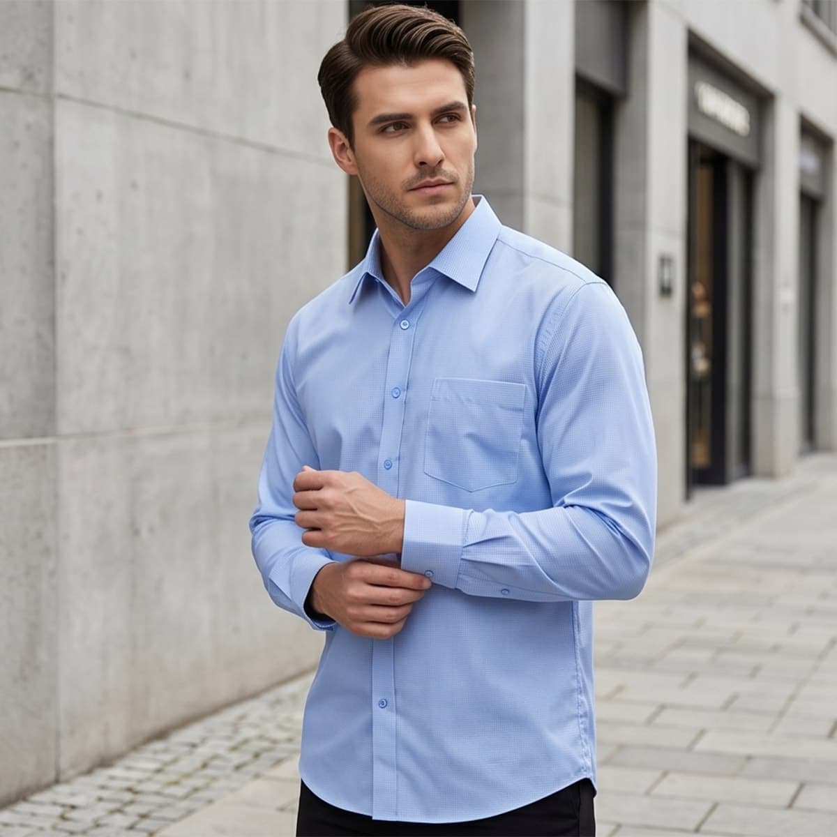 Men Plus Size Formal Shirt