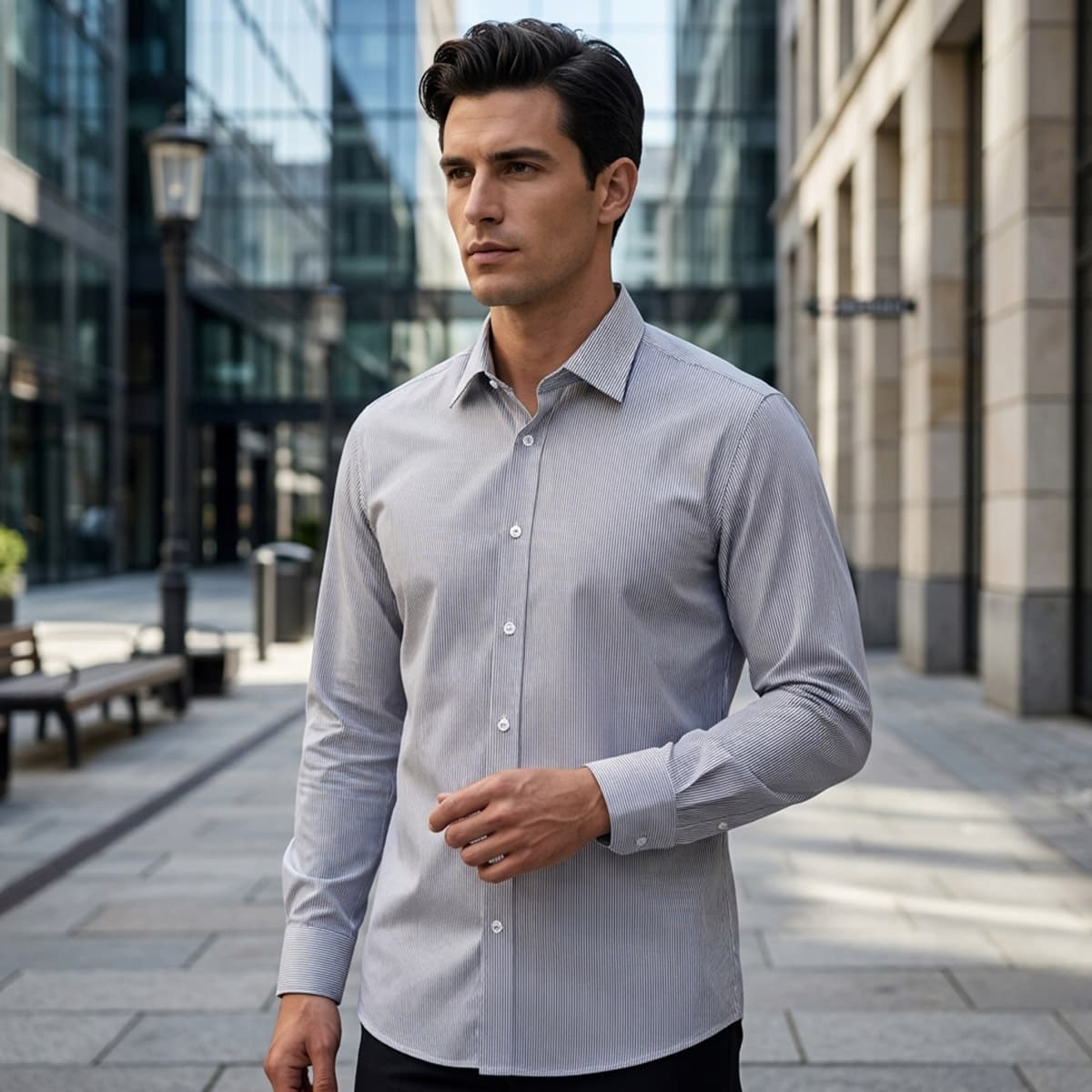 Men Plus Size Formal Shirt