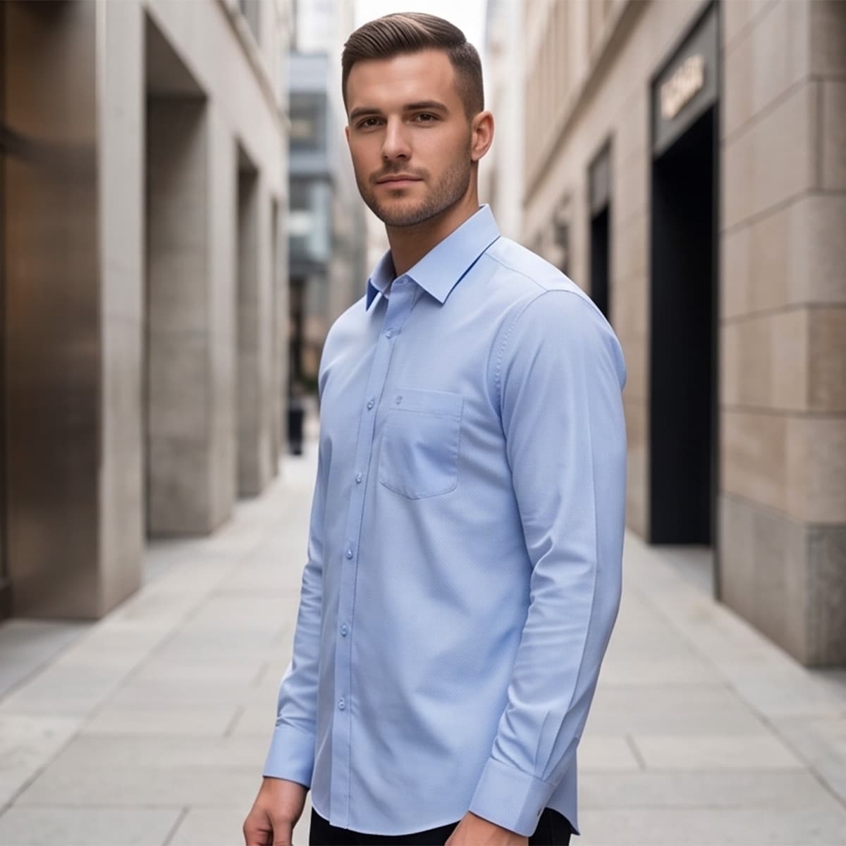 Men Plus Size Formal Shirt