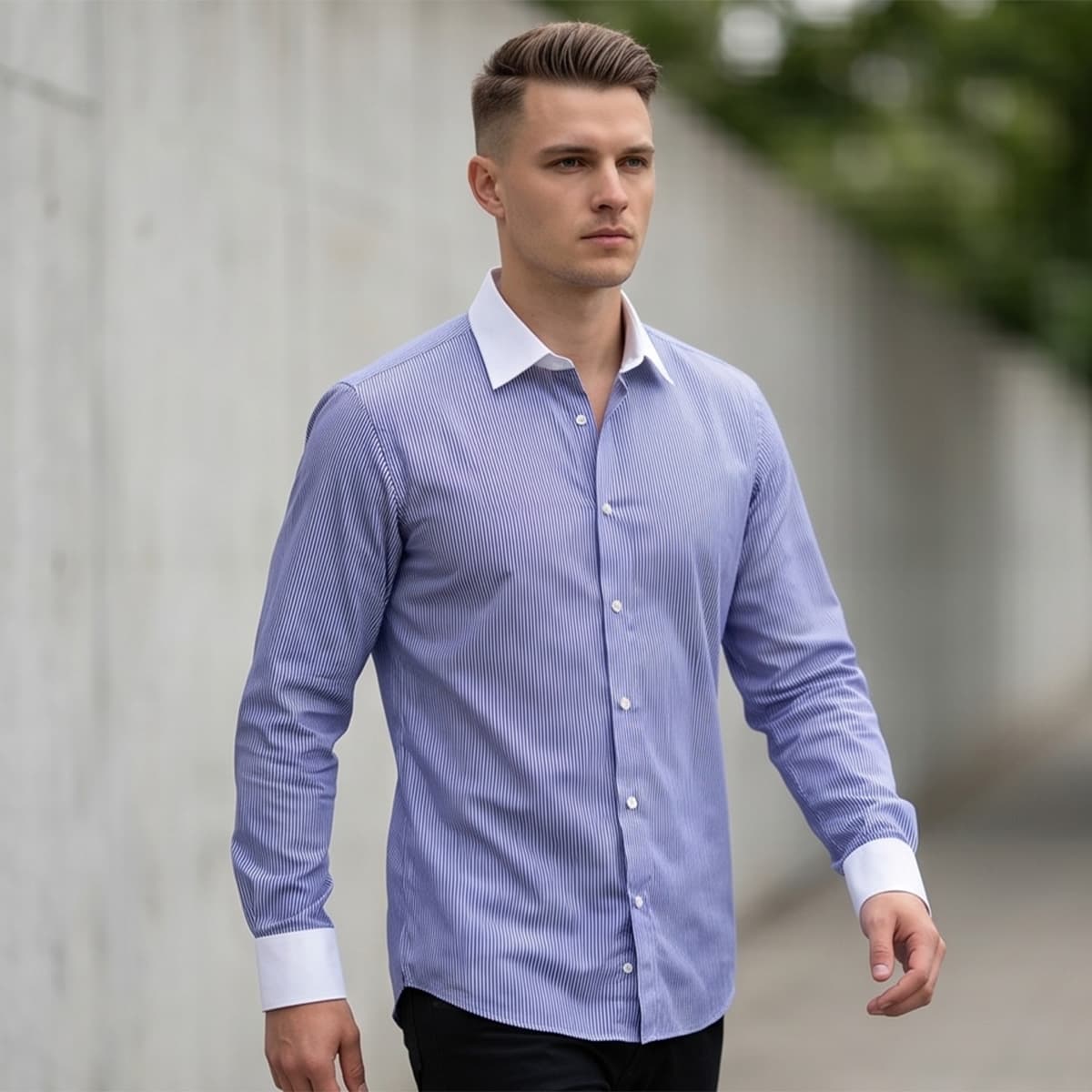 Men Printed Formal Shirt Long Sleeve