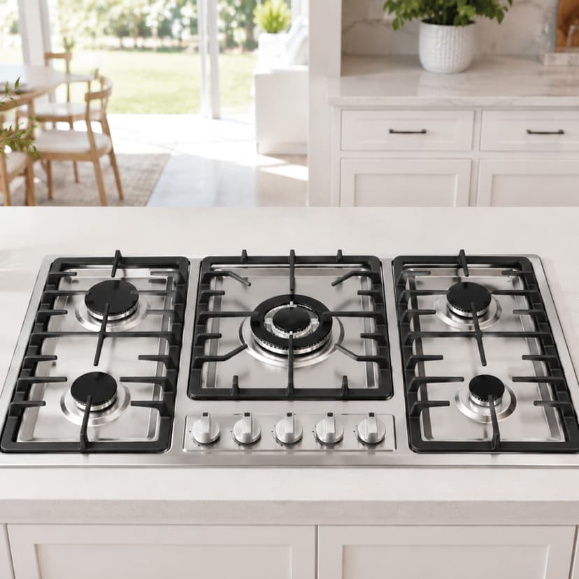 Stainless Steel Gas Hob 90x60cm