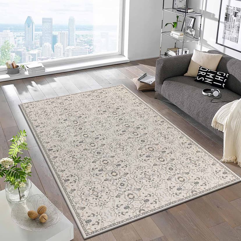 Damavand 3192C00 White/Ecru Carpet 60x90cm